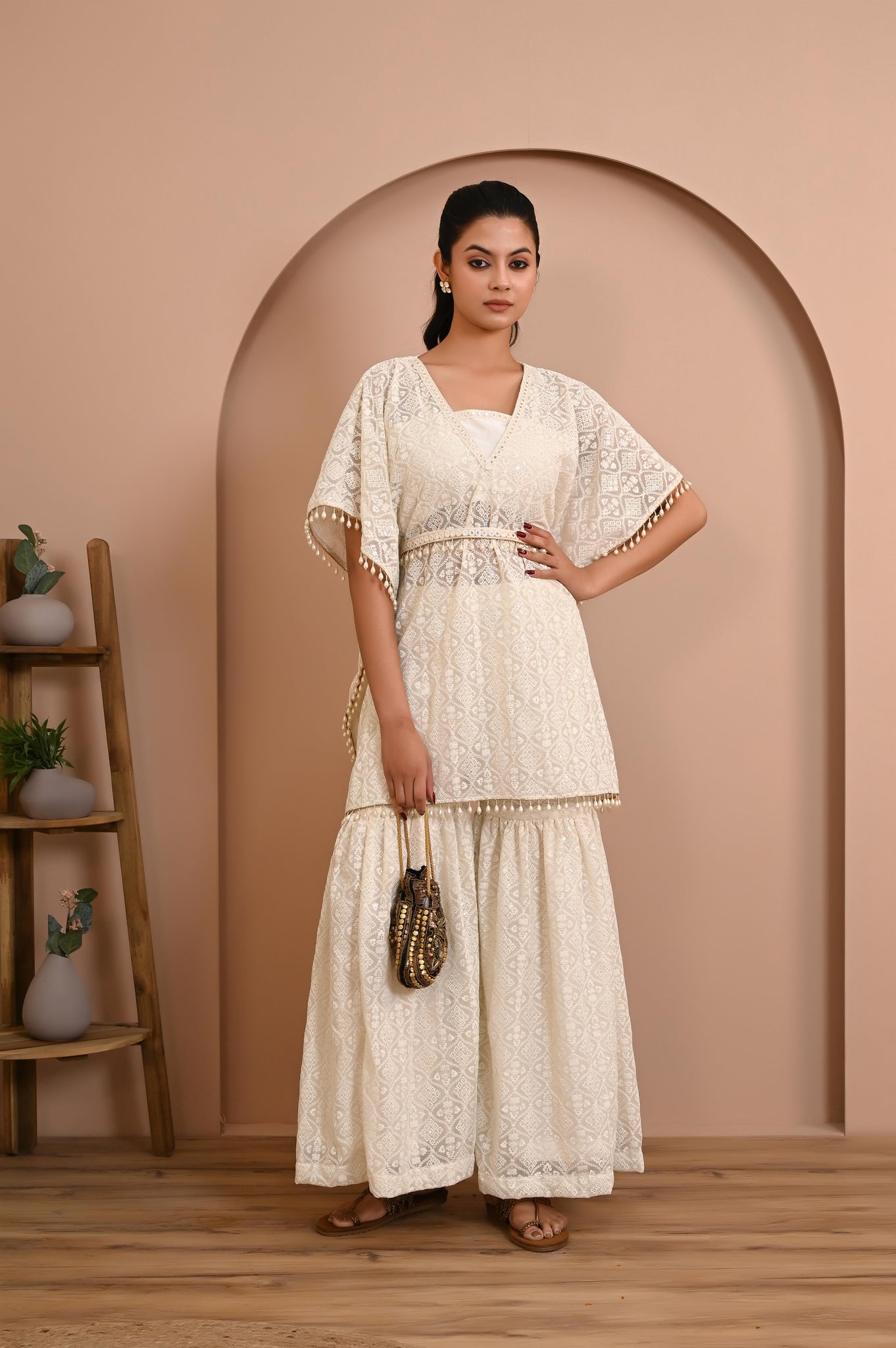 Nitya embroidered kaftan set