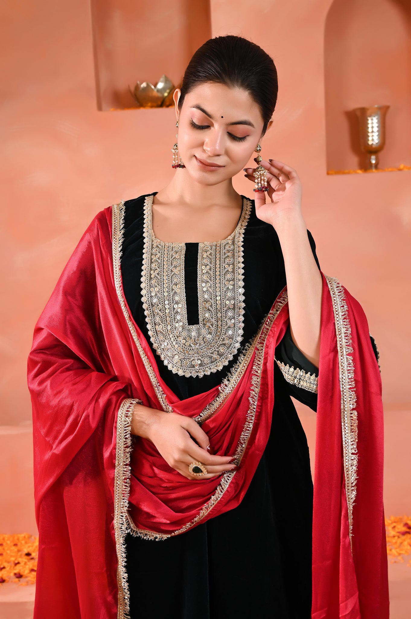 Fariha velvet kurta set