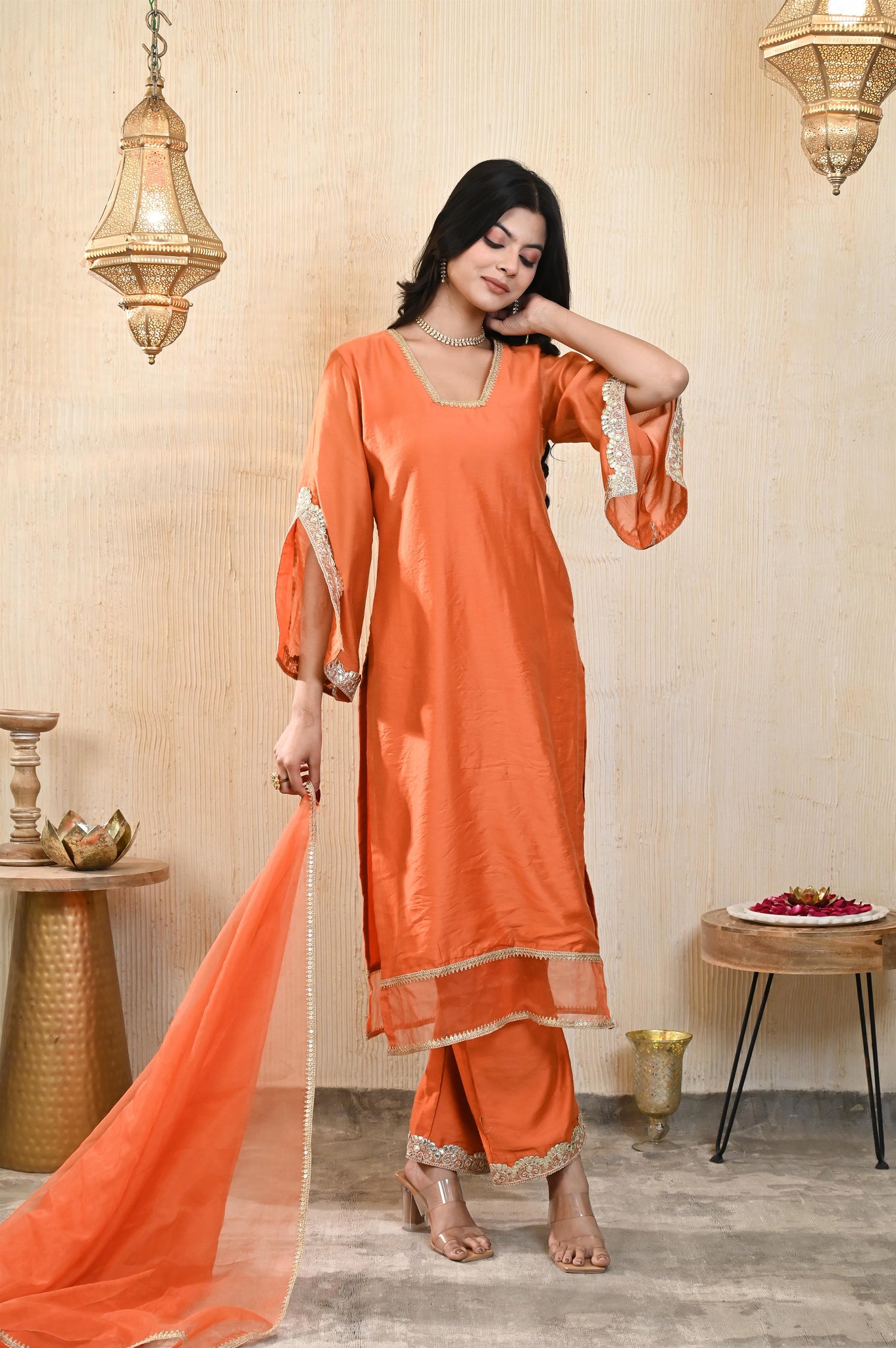 Uditi chanderi kurta set