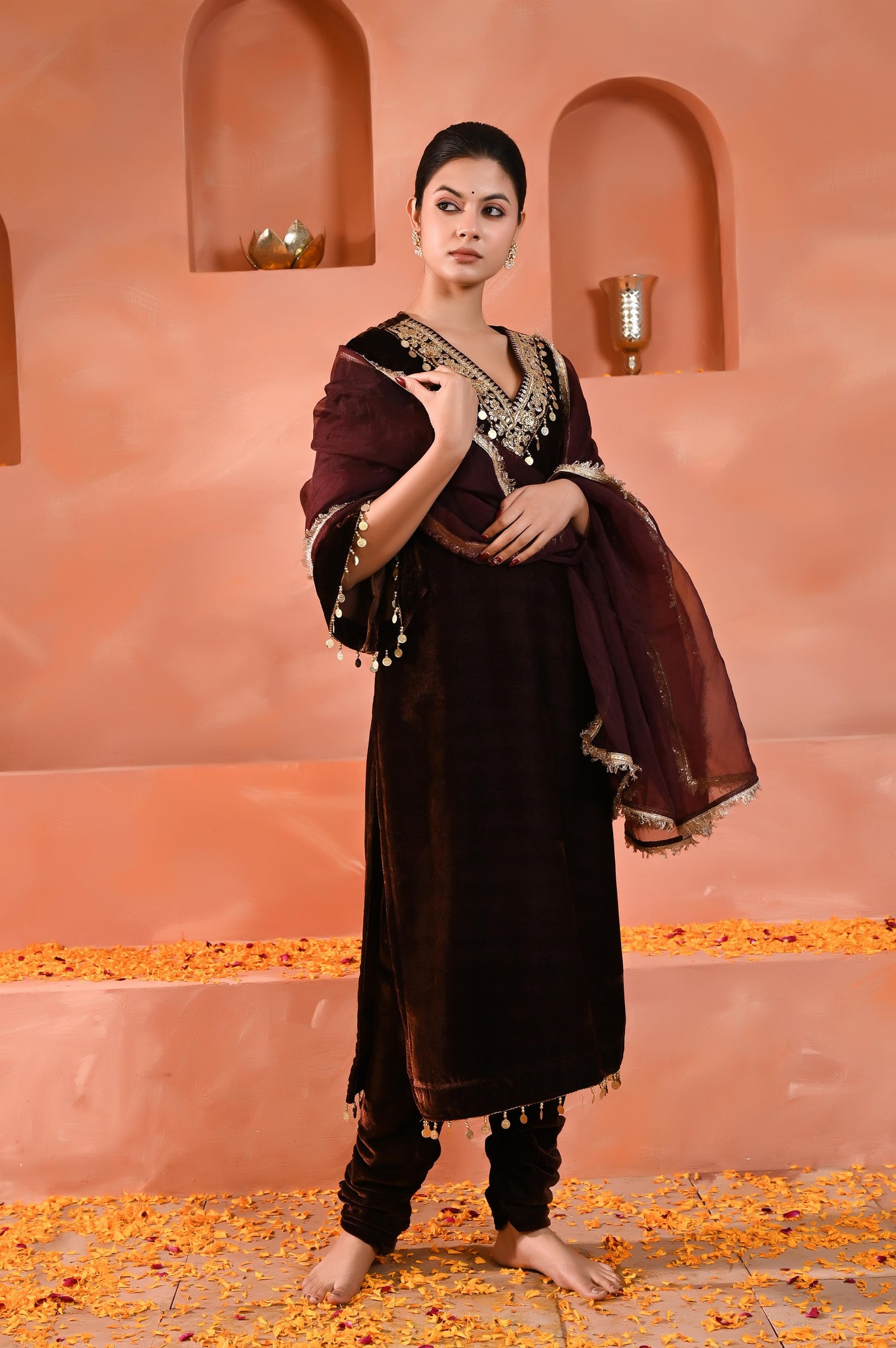 Eesha velvet kurta set