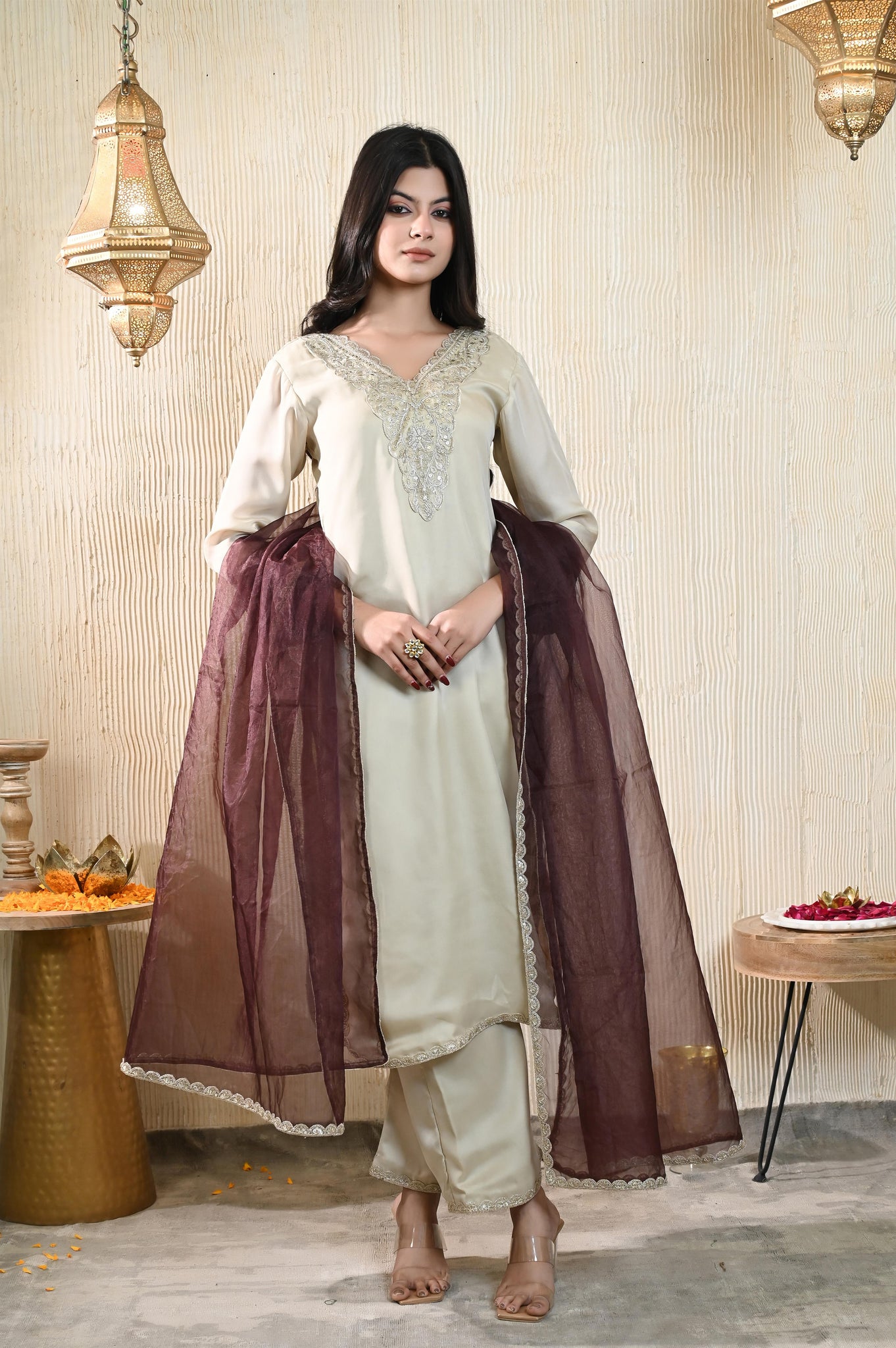 Hita satin kurta set